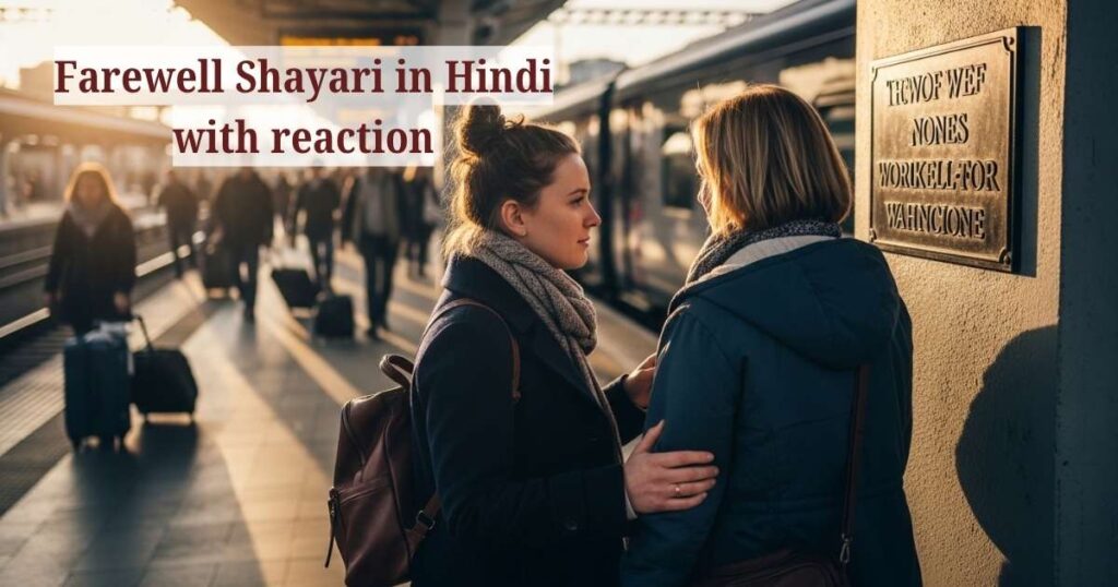 Farewell Shayari in Hindi with reaction