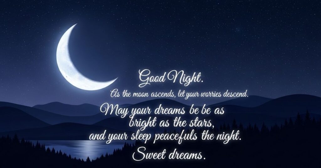 Good Night Shayari In English Related to Moon