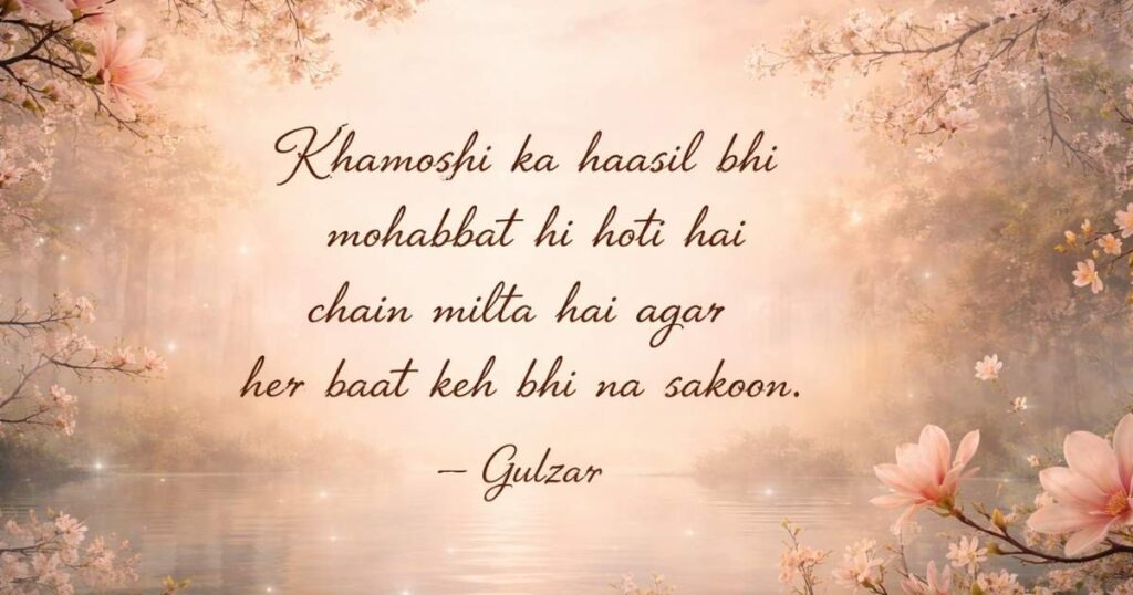 Khamoshi Gulzar Shayari