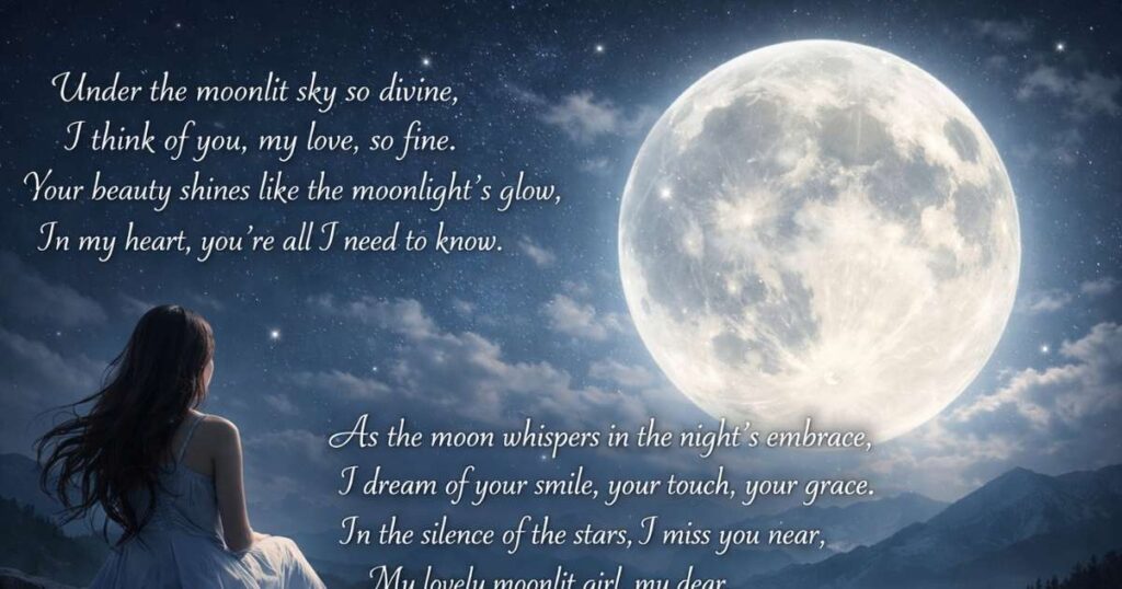 Moon Shayari In English for Girl