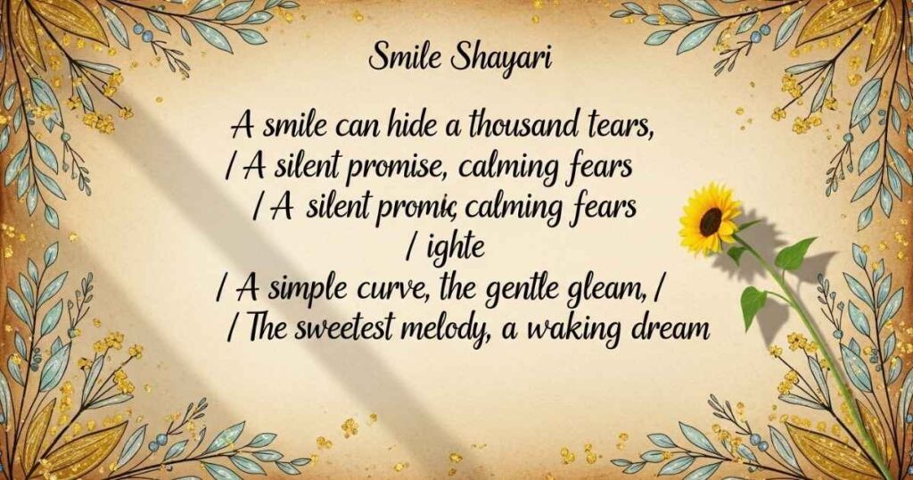 Smile Shayari in English